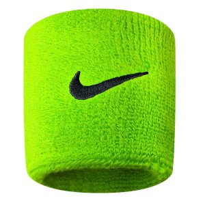 Nike Swoosh Wristbands 2 Pk, Atomic Green/Black, Onesize, Nike