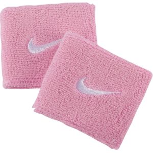 Nike Swoosh Wristbands 2 Pk, Perfect Pink/White, Onesize, Nike