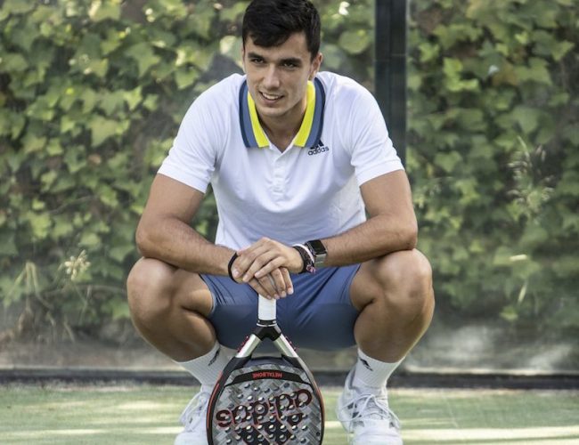 Ale Galán lanserar ett nytt Adidas-Racket, Metalbone-modellen