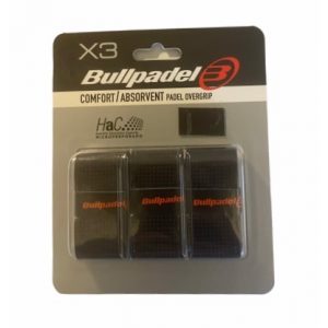 Bullpadel Comfort/Absorvent Padel Overgrip Svart - 3-pack